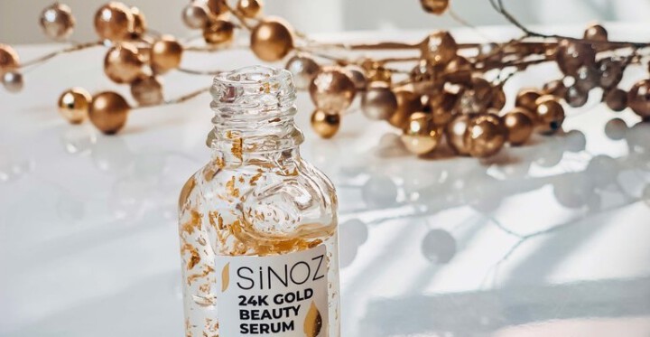 Sinoz 24K Gold Beauty Serum ile hızlı bakım 24 ayar altın parçacıkları ile anında botoks etkisi