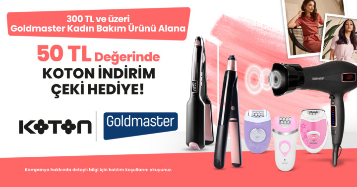 Her 300 TL ve üzeri kadın bakım ürünü alışverişi 50 TL değerinde “Koton indirim çeki” kazandırıyor.