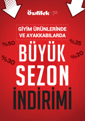 Özdilek’te Büyük Sezon İndirimi!