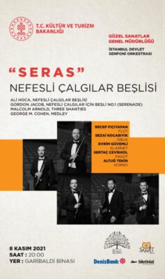 İDSO DENİZBANK KONSERLERİ – “SERAS” NEFESLİ ÇALGILAR BEŞLİSİ KONSERİNE DAVETLİSİNİZ