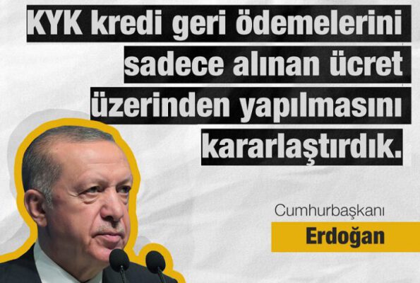 Erdoğan’dan KYK borcu açıklaması: Sadece ana para ödenecek