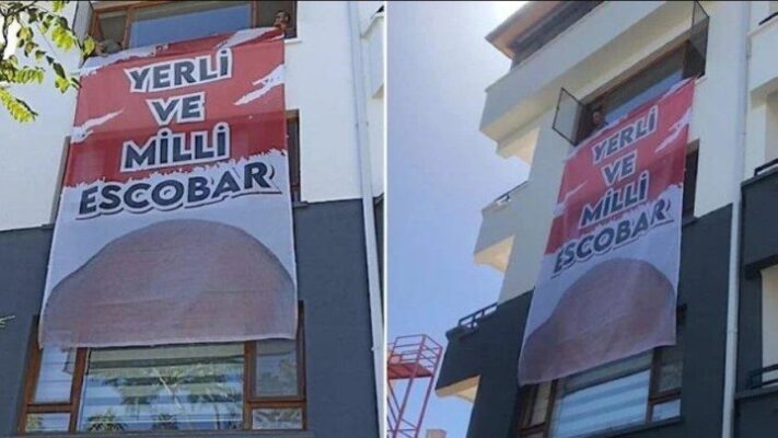 ESCOBAR PANKARTI’NA POLİS BASKINI