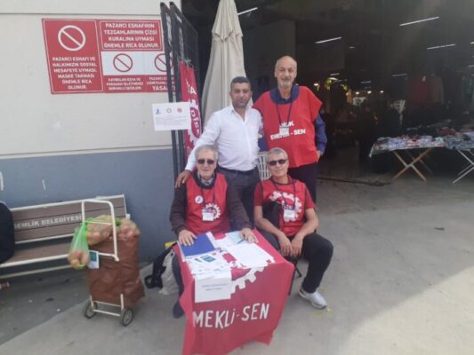 DİSK EMEKLİ SEN GEMLİK’TE İMZA TOPLADI