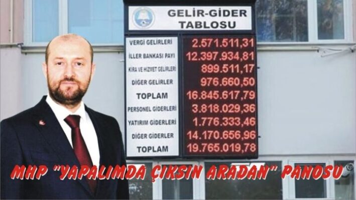 MHP MUDANYA; Halk TV’ye, Tele 1’e, KRT’ye, Enver Aysever’e ve benzerlerine ay ay ne kadar para verdiğini de yaz o dijital panoya