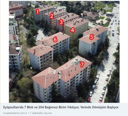 7 BLOK VE 204 BAĞIMSIZ BİRİM YIKILIYOR, YERİNDE DÖNÜŞÜM BAŞLIYOR