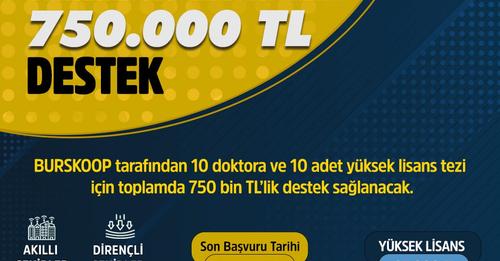 Bursa’dan Yüksek Lisans ve Doktoraya 750 bin TL’lik Destek!