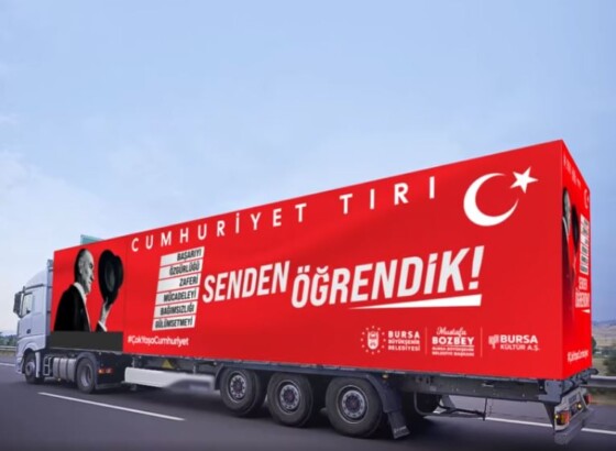 29 Ekim coşkusu ‘Cumhuriyet Tırı’ ile Bursa’yı sarıyor