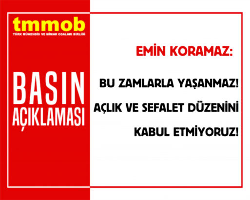 BU ZAMLARLA YAŞANMAZ AÇLIK VE SEFALET DÜZENİNİ KABUL ETMİYORUZ!